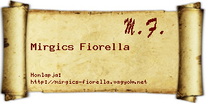 Mirgics Fiorella névjegykártya